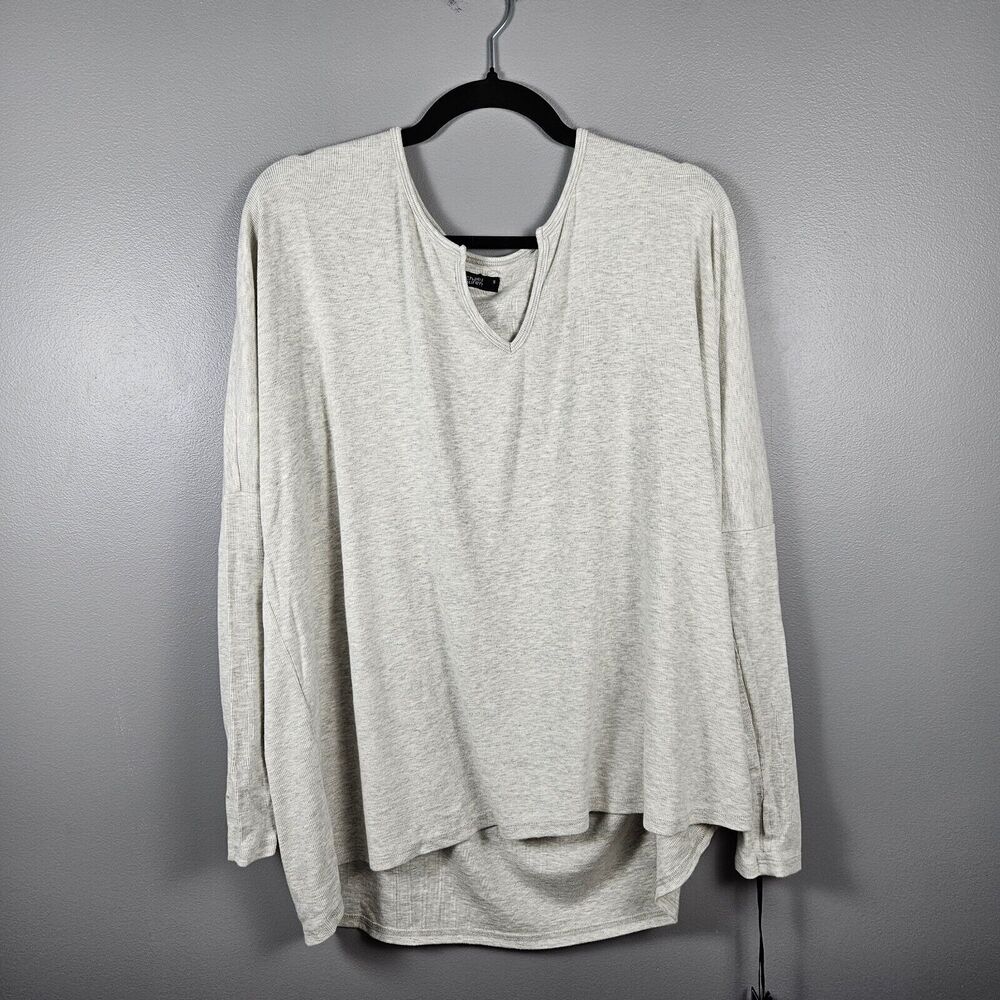 Michael‎ Lauren Top Channing Oversized Draped Long Sleeve w/Thumbhole Cream xs